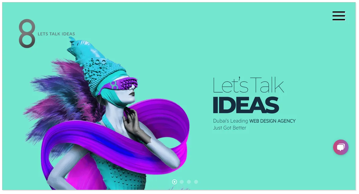 Element8 home page with the picture of a lady mannequin dressed up creatively.