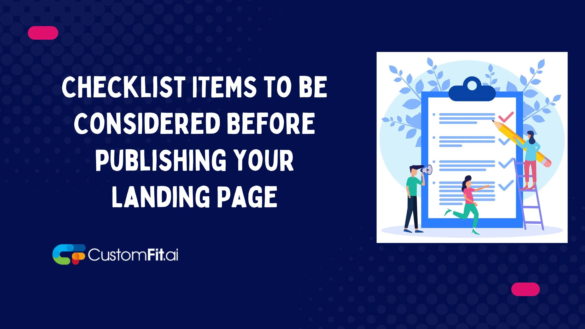 Checklist Items to Ensure Before Publishing The Landing Page